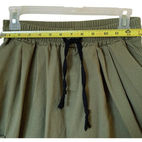 Cargo Pants Baggy oversized Y2K Style Elastic Band Waist Wide Leg Size 2 - Picture 6 of 9